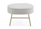 Limestone with Melted Bronze & Natural (1419) 2-Ella Ottoman with LiveSmart Evolve Fabric
