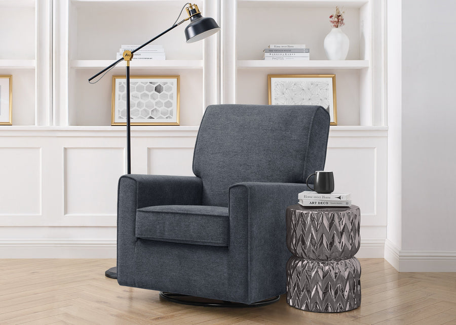Denim (1436) 5-Sophie Nursery Glider Swivel Chair with LiveSmart Fabric