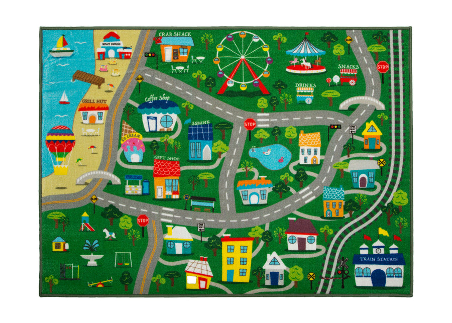 Large Road Map Activity Rug for Girls and Boys - 54-inch L x 39-inch W 12-Large Road Map Activity Rug for Girls and Boys - 54-inch L x 39-inch W