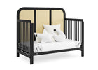 Ebony with Textured Almond (1507) 5-Theo 6-in-1 Convertible Crib