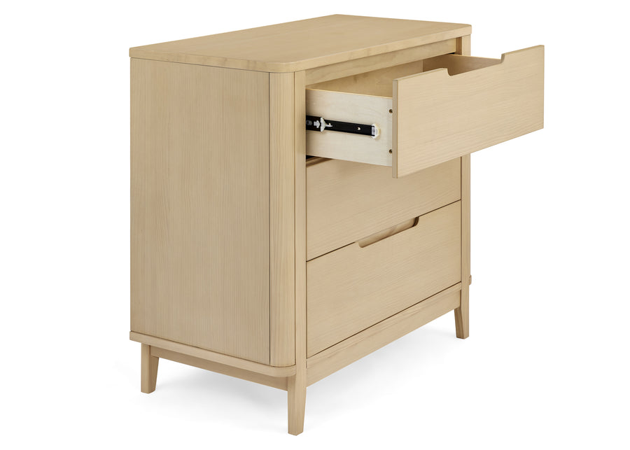 Natural Sandstone (1544) 10-Noah 3 Drawer Dresser with Changing Top and Interlocking Drawers