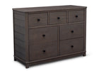 Rustic Grey (084) 7-Monterey 7 Drawer Dresser with Interlocking Drawers