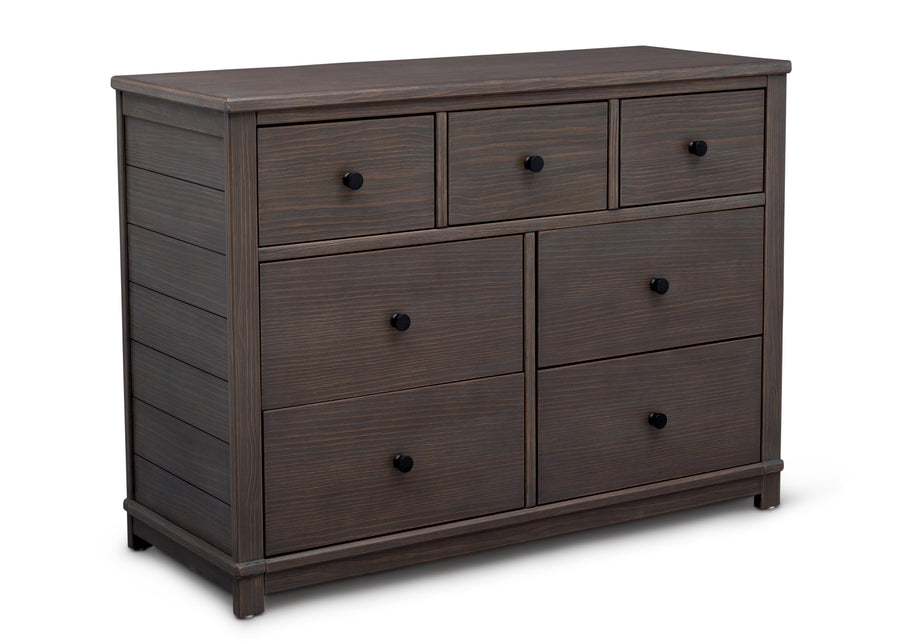 Rustic Grey (084) 7-Monterey 7 Drawer Dresser with Interlocking Drawers
