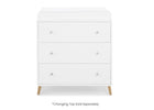 Bianca White with Natural (123) 2-Jordan 3 Drawer Dresser
