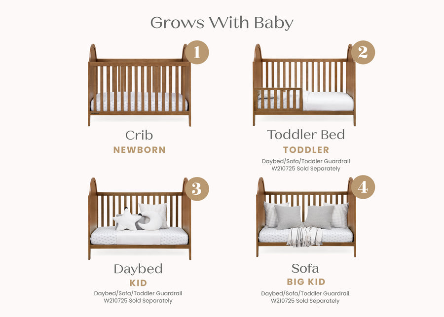 Chestnut (836) 16-Willa 4-in-1 Convertible Crib