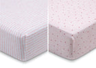 Pink Hearts & Stripes (3029) 3-babyGap Pink Hearts & Stripes 100% Organic Cotton Crib Sheets - 2 Pack