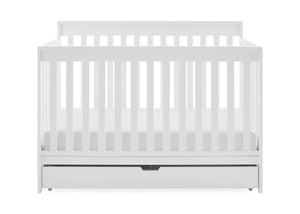 Bianca White (130) 29-Mercer 6-in-1 Convertible Crib with Storage Trundle