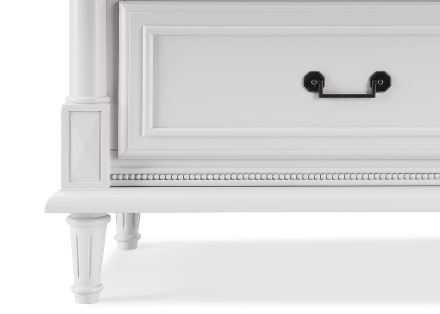 Moonstruck Grey (1351) 27-Juliette 6 Drawer Dresser with Changing Top and Interlocking Drawers
