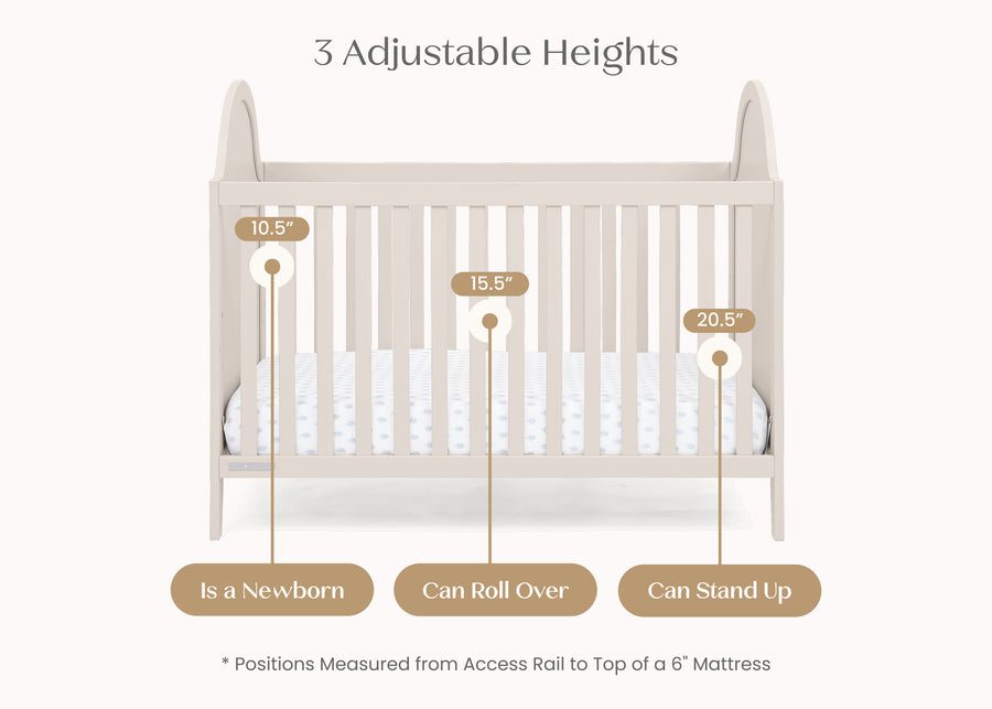 Soft Beige (1560) 4-Willa 4-in-1 Convertible Crib