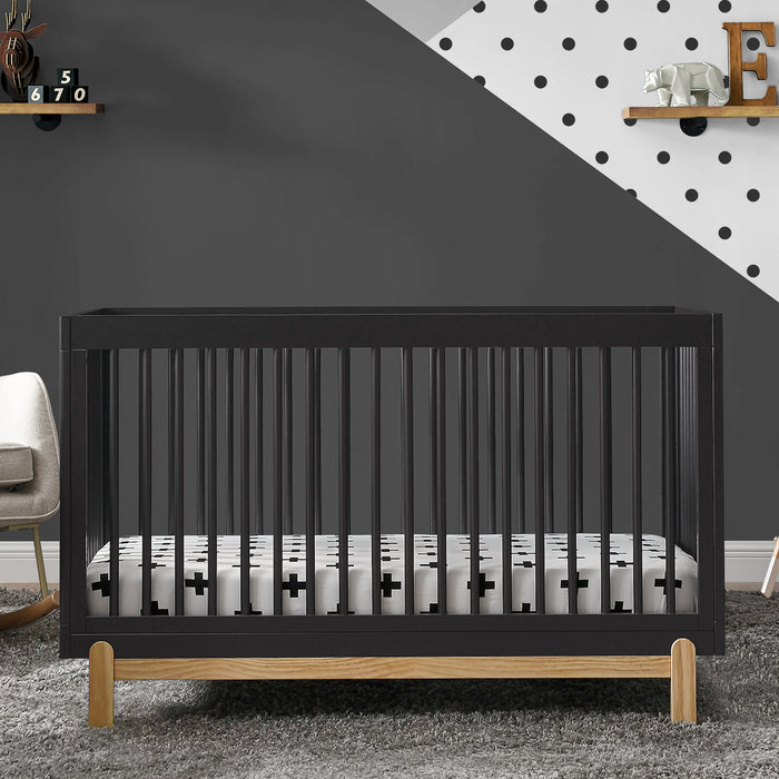 Midnight Grey with Natural (1372) 1-Poppy 4-in-1 Convertible Crib
