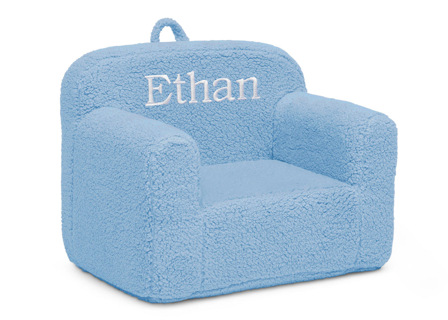 Powder Blue (1291) 18-Personalized Cozee Sherpa Chair for Kids