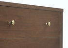 Teak Brown (1526) 5-Serena 3 Drawer Dresser with Changing Top and Interlocking Drawers