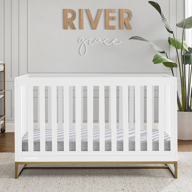 Bianca White with Melted Bronze (186) 15-Jade 4-in-1 Convertible Crib