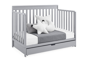 Grey (026) 17-Mercer 6-in-1 Convertible Crib with Storage Trundle