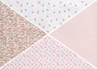 Pink Floral (3034) 15-100% Cotton Flannel Baby Receiving Blankets - 4 Pack