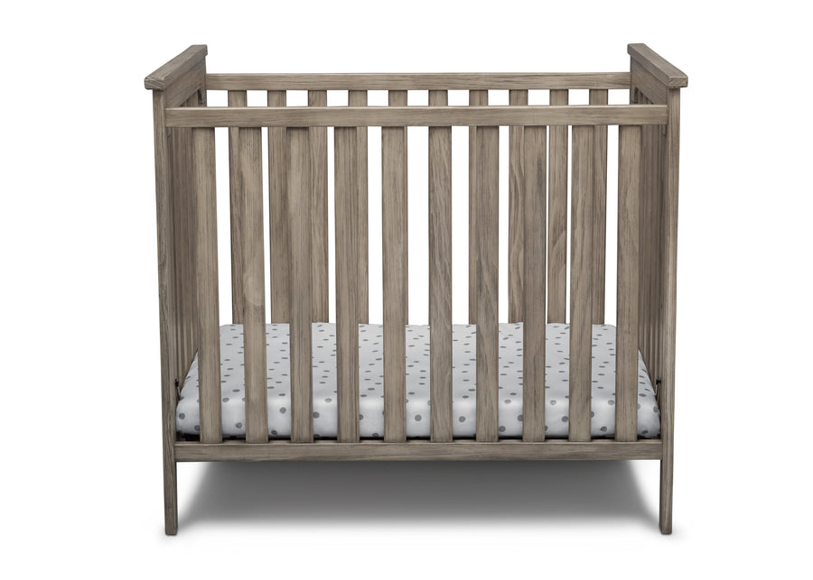 Rustic White (119) 6-Monterey Mini Crib with Mattress