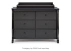 Ebony (0011) 15-Canton / Eclipse 6 Drawer Dresser with Interlocking Drawers