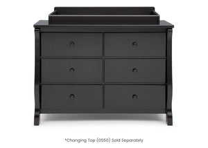 Ebony (0011) 18-Canton / Eclipse 6 Drawer Dresser with Interlocking Drawers