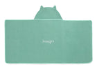 Light Teal Owl (1258) 14-Personalized Kids Hooded Bath Towel with Pockets