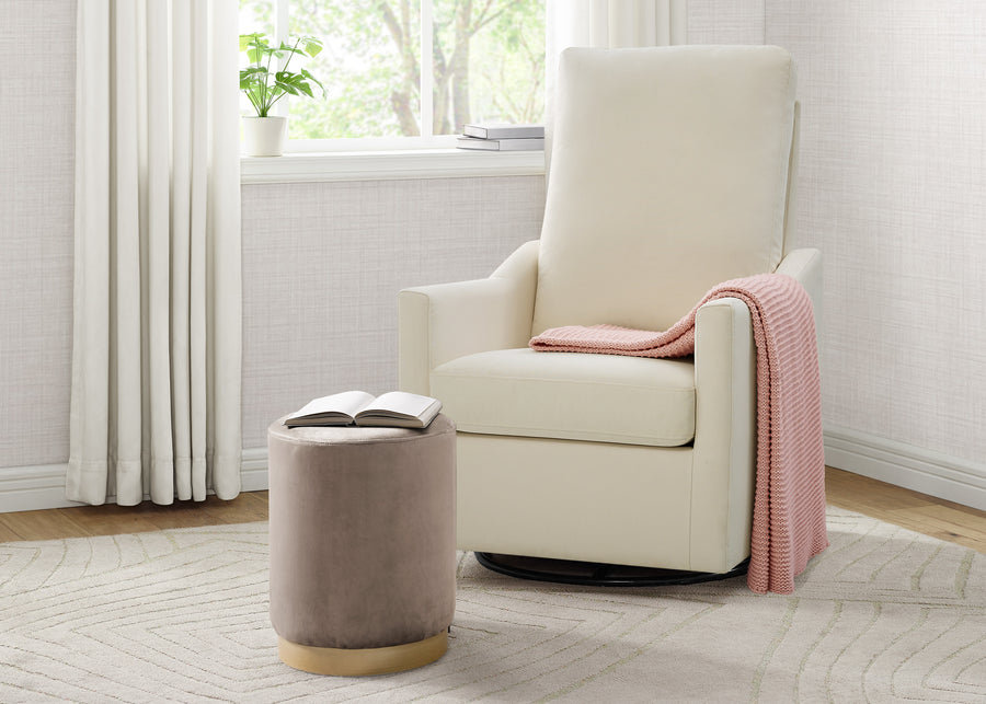 Peyton Cream (765) 18-Andie Nursery Glider Swivel Chair with Stain-Resistant LiveSmart Fabric