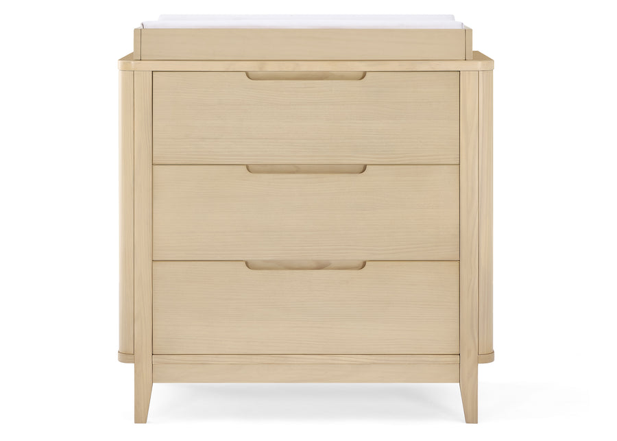 Natural Sandstone (1544) 8-Noah 3 Drawer Dresser with Changing Top and Interlocking Drawers