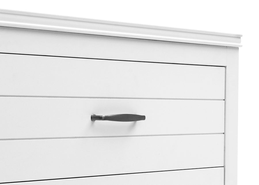 Bianca White (130) 13-Phoebe 3 Drawer Dresser with Interlocking Drawers
