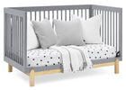 Grey with Natural (1359) 6-Poppy 4-in-1 Convertible Crib