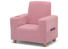 Pink armchair with wooden legs on a white background 8-GapKids Upholstered Chair