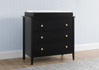 Ebony with Natural (1482) 2-Casey 3 Drawer Dresser with Interlocking Drawers