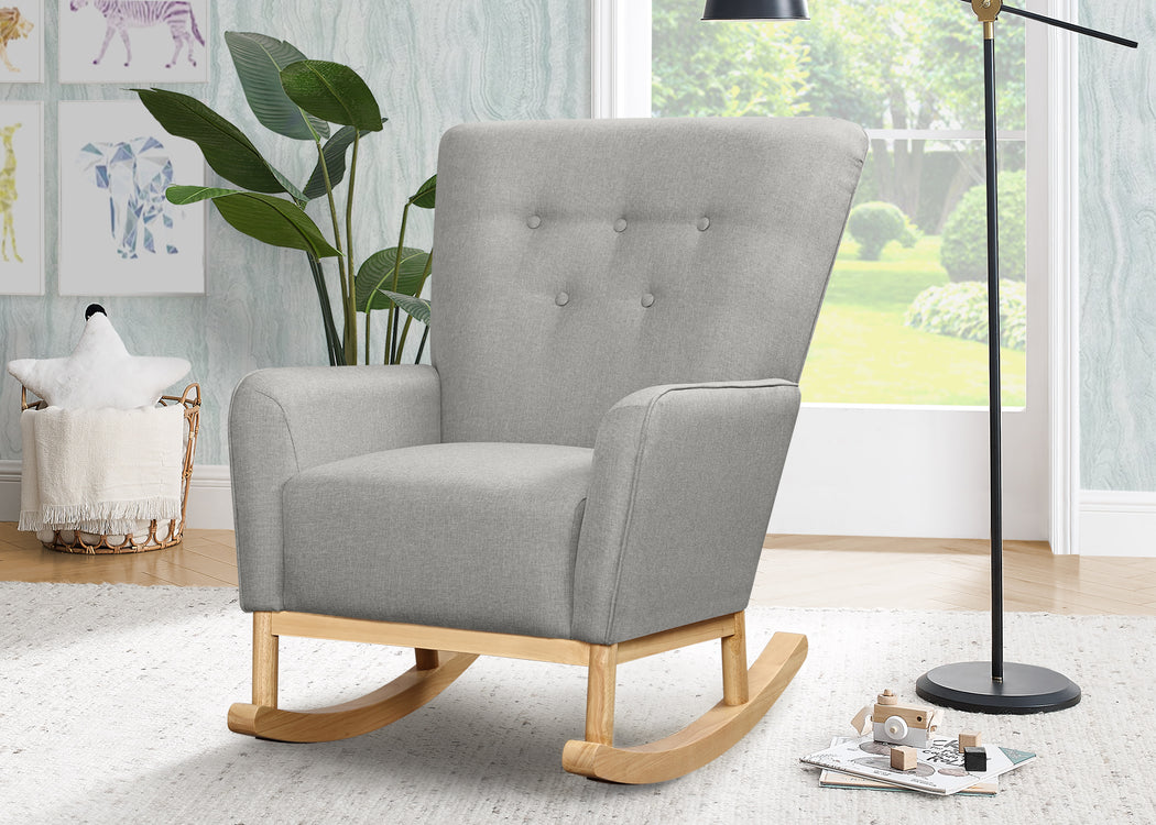 Colby Rocking ChairFrench Grey with Natural (1424)