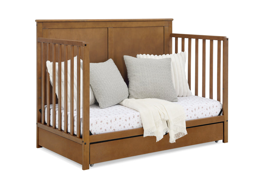 Chestnut (836) 55-Logan 6-in-1 Convertible Crib with Underdrawer