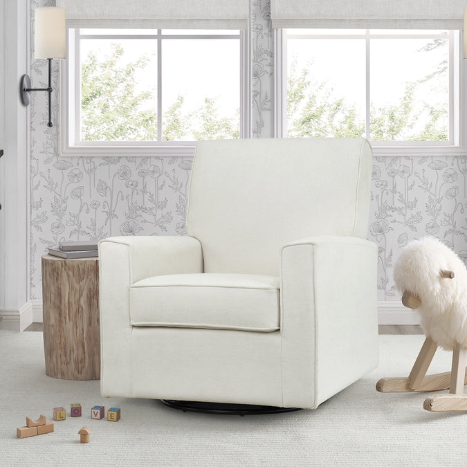 Light Cream (778) 13-Sophie Nursery Glider Swivel Chair with LiveSmart Fabric
