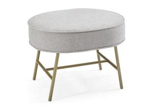 Limestone with Melted Bronze & Natural (1419) 5-Ella Ottoman with LiveSmart Evolve Fabric