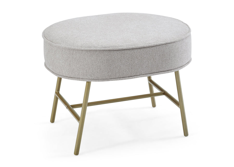 Limestone with Melted Bronze & Natural (1419) 3-Ella Ottoman with LiveSmart Evolve Fabric