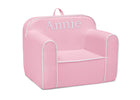 Pink children's chair with 'Annie' embroidered on a white background 9-Personalized Cozee Chair for Kids