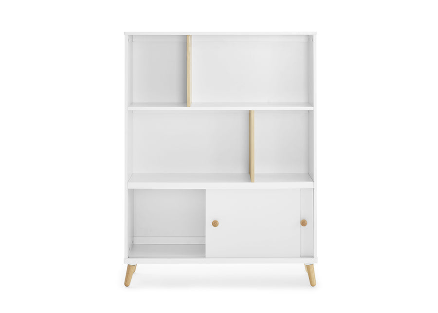 Bianca White with Natural (123) 17-Hudson Bookcase