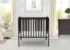Dark Chocolate (207) 5-Folding Portable Mini Baby Crib with 1.5-inch Mattress