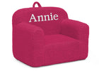 Hot Pink (1293) 3-Personalized Cozee Sherpa Chair for Kids