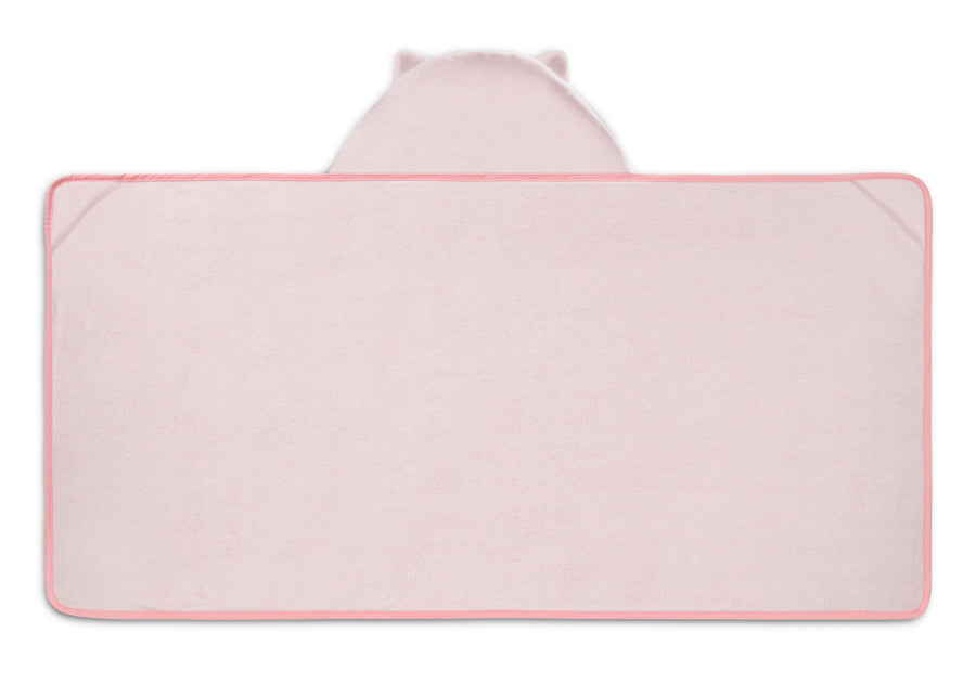 Pink Cat (1261) 5-Kids Hooded Bath Towel with Pockets