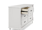 Moonstruck Grey (1351) 26-Juliette 6 Drawer Dresser with Changing Top and Interlocking Drawers