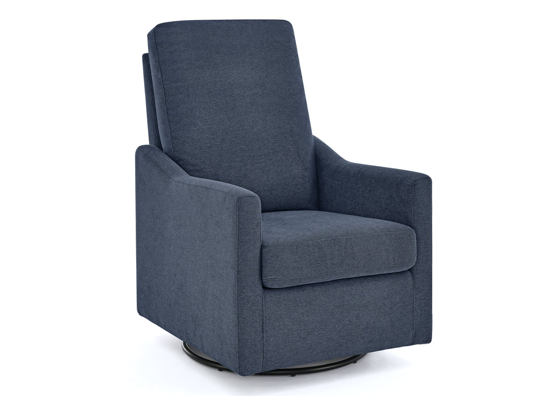 Blue recliner chair on a white background
