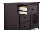 Dark Chocolate (207) 9-Summit 6 Drawer Dresser with Interlocking Drawers