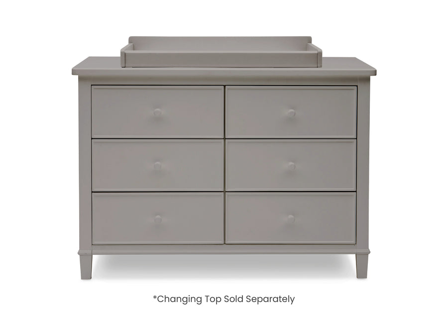 Grey (026) 5-Haven 6 Drawer Dresser with Interlocking Drawers