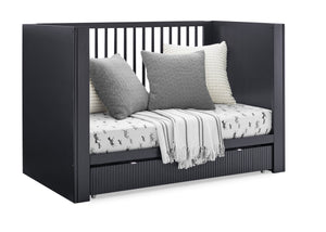Midnight Grey (1360) 16-Cassie 4-in-1 Convertible Crib with Underdrawer