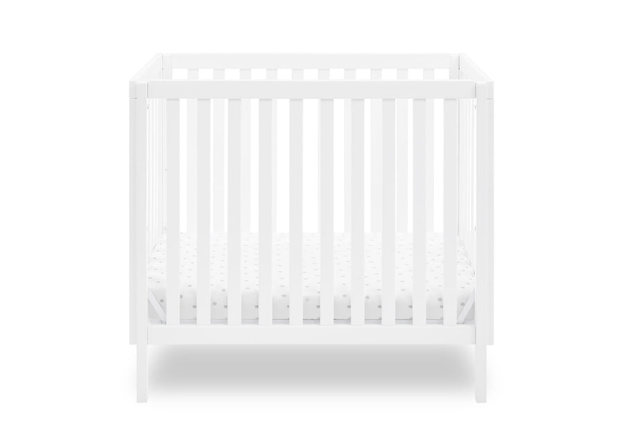 Bianca White (130) 10-Gio Mini Crib with 2.75-Inch Mattress