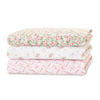 DCB: Pink Floral (3034) 18-Fitted Crib Sheets - 3 Pack