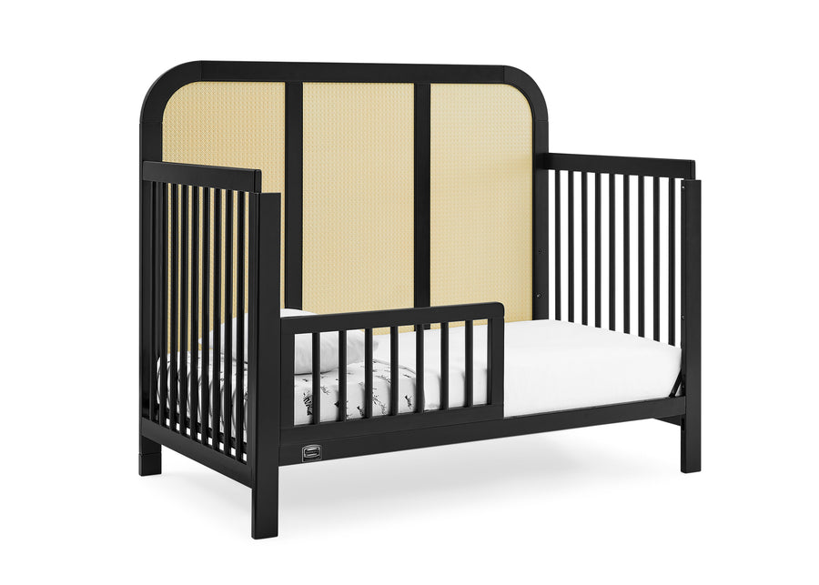 Ebony with Textured Almond (1507) 4-Theo 6-in-1 Convertible Crib