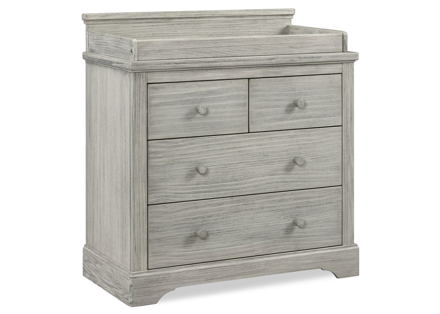 Rustic Mist (1373) 10-Paloma 4 Drawer Dresser with Changing Top and Interlocking Drawers