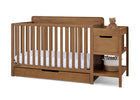 Chestnut (836) 25-Maya 5-in-1 Convertible Crib and Changer with Storage