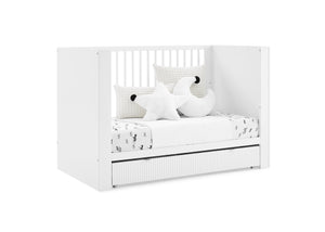 Bianca White (130) 22-Cassie 4-in-1 Convertible Crib with Underdrawer